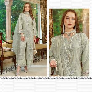 Traje Salwar Pakistaní al por Mayor, Tela de Organza con Bordado Intenso y Detalles Khatli, Mejor Precio - Product Image 3