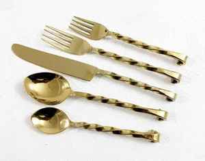 Juego de Servidores de Ensalada de Acero Inoxidable Chapado en Oro, Aptos para Lavavajillas, Cucharas para Servir, para Cocina, Hoteles y Hogares, Calidad de Exportación, Venta al Por Mayor - Product Image 3