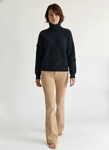 Cárdigan de Invierno para Mujer, Personalizado, con Cuello en V, Anti-Pilling, Anti-Arrugas, Jacquard, Manga Larga, Tejido Cálido, Informal, de Nailon, Suave - Product Image 4