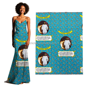 ผ้าฝ้ายพิมพ์ลายแอฟริกันคุณภาพสูงสำหรับงานแฟชั่นแต่งงานและงานอีเว้นท์  ขายส่ง รับผลิตแบบ OEM ODM - Product Image 3