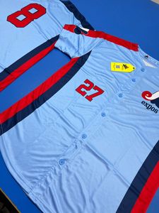 เสื้อเจอร์ซีย์ระบายความชื้นเสื้อเบสบอลปุ่มลงพิมพ์ซับลิเมชัน - Product Image 1