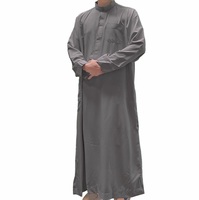 Vêtements arabes islamiques du Moyen-Orient en gros pour hommes, Jubba Thawb Thobes saoudiens, style vintage en coton respirant de haute qualité pour adultes