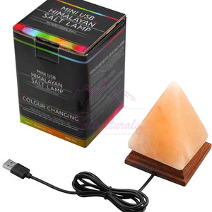 Lámpara de Sal del Himalaya con Forma de Pirámide, Elegante y Decorativa para el Hogar - Product Image 6