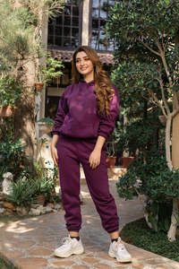 Wholesale Women Solid Color Hoodie and <b>Jogger</b> Pants Set Custom Logo Manufacturer Women's Hoodies Sets - Product Image 3