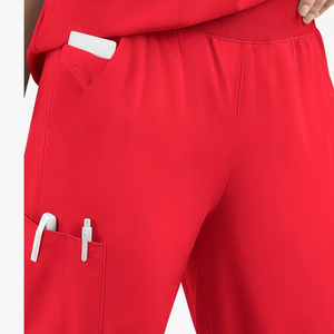 Women's <b>Red</b> Hooded Full Sleeve Knitted Fleece Jacket Breathable Waterproof Eco-Friendly Pullover Detachable Collar Spring Wear - Product Image 4