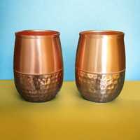 Vaso de Cobre Puro Hecho a Mano, Apto para Lavavajillas y Portátil, Nuevo Diseño para Hoteles, Gran Venta