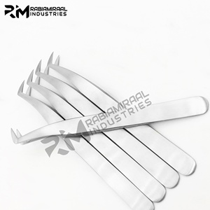 Pinzas RMI Silver Matt de 90 grados para extensión de pestañas, con logo, para creación de abanicos de visón, agarre firme - Product Image 6