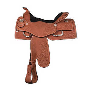 Selle anglaise en cuir véritable avec arceau en bois pour l'équitation, le dressage et les courses, prix abordable - Product Image 4