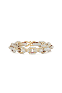 Pulsera de cadena de oro rosa auténtico con diamantes de talla brillante redonda y engaste de canal, de lujo, unisex, para uso diario. - Product Image 2