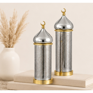 Adorno de Mesa Islámico de Acero Inoxidable con Diseño de Minarete de Ramadán, Cúpula Hueca de Mezquita, para Centro de Mesa de Eid Mubarak - Product Image 6