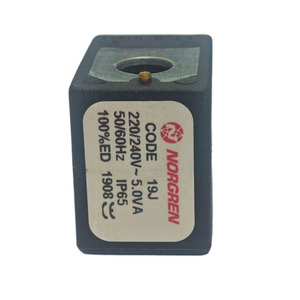 โซลินอยด์คอยล์ NORGREN 220/240VAC 5.0VA 50/60Hz IP65 รหัส 19J สำหรับวาล์วอุตสาหกรรม - Product Image 1