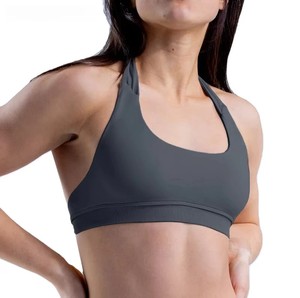 Soutien-gorge de sport dos nu à logo personnalisé, avec coussinets amovibles, maintien élevé, couvrance complète, style racerback - Product Image 4