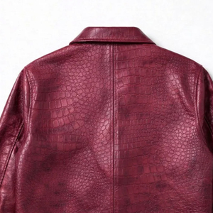 Blouson Bomber d'Hiver Décontracté en Cuir Véritable pour Homme, Col Montant, Logo Frontal, Imperméable, Respirant, Qualité Supérieure – Vente en Gros - Product Image 4