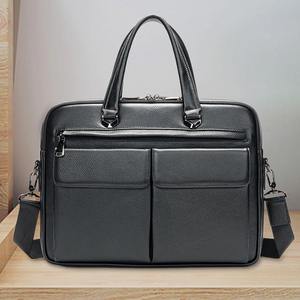 Sac messager en cuir noir pour homme, sacoche pour ordinateur portable 15 pouces, sac de travail professionnel, sac à bandoulière pour ordinateur, sac de bureau USA - Product Image 5