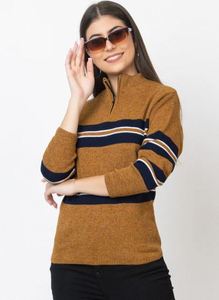 High Quality Thick Quick Dry Soft Touch Half Zip Sweater for Women Office Casual Wear From India Exporter at Unbeatable Price - Product Image 2