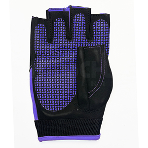 Guantes de Gimnasio de Medio Dedo, Material PU Resistente, Correa de Muñeca Ajustable, Agarre para Levantamiento de Pesas, Unisex, para Fisicoculturismo - Product Image 4