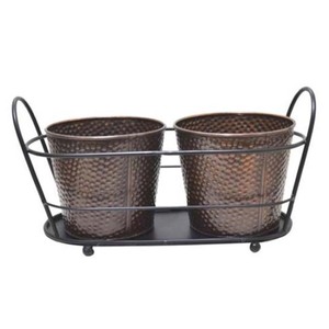 Modern Metal Plant Stand with 3 Pots Indoor Outdoor Garden Rack Minimalist Decorative Metal <b>Flower</b> Pot Holder - Product Image 2