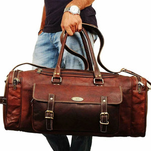 Bolsa de Viaje de Cuero Genuino para Hombre, de Alta Calidad, Ecológica, Personalizable, de 50-70L, Estilo Vintage, para Gimnasio, Fin de Semana o Viajes Cortos - Product Image 5