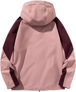 Veste de pluie unisexe à capuche avec tissu imperméable, poignets élastiques et logo personnalisé pour la distribution en gros - Product Image 2