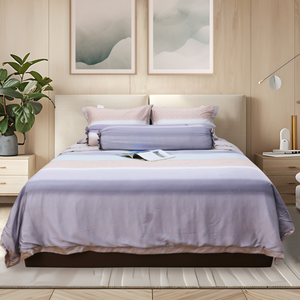 Juego de sábanas de seda 100% con estampado de tamaño Queen y King, ropa de cama para el hogar al por mayor con sábanas de 4 piezas - Product Image 2