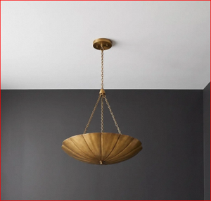 <b>Vintage</b> Brass Floral <b>Ceiling</b> <b>Light</b> Fixture, inspired by iconic Stilnovo Mid-Century Modern design - Product Image 1