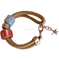 Cordon en cuir rond cousu avec finition métallique de qualité supérieure |   Couleur personnalisée |   3 mm 4 mm 5 mm |   Kit de fabrication de bijoux et de breloques pour bracelets DIY