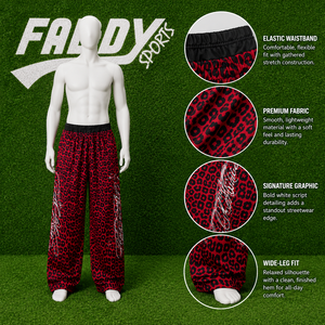 Pantalones Deportivos Anchos con Estampado de Leopardo Rojo Personalizados para Hombre, Estilo Y2K, Holgados, con Diseño Gráfico, Joggers Hip Hop, Pantalones Deportivos Sueltos - Product Image 5