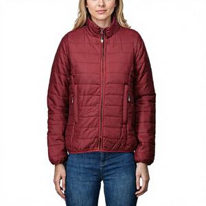 Women's Bomber Jacket Winter Casual Plaid Pattern Long Sleeve Stand Collar <b>Zipper</b> Closure Windproof Breathable - Product Image 2