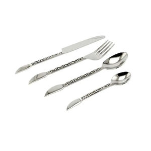 Ensemble de couverts légers en acier inoxydable au design moderne, compatibles lave-vaisselle, cuillère, fourchette, couteau, vaisselle pour restaurant, hôtel, maison - Product Image 4