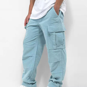 Pantalones Cargo Holgados de Algodón 100% Transpirables de Secado Rápido con Estampado Sólido para Hombre, Estilo Urbano, Multibolsillos, Elegantes, para Invierno - Product Image 4