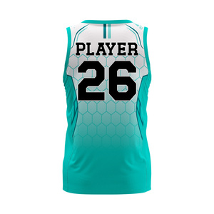 Custom <b>Heat</b> Transfer Printed Logo Breathable Moisture Wicking Quick Dry Plus Size Sleeveless V Neck Men's Basketball Jersey - Product Image 5