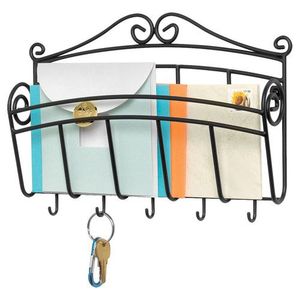 <b>Wall</b> Mounted Metal <b>Wall</b> <b>Key</b> Holder Organizer With Multiple <b>Hooks</b> For Easy <b>Key</b> Access And Stylish Decoration - Product Image 4