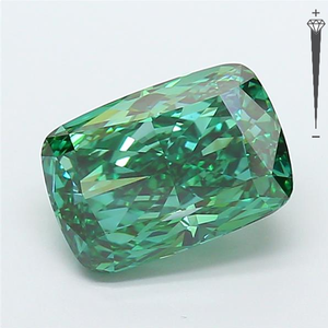 ROYAL GEMS, Diamante Cultivado en Laboratorio con Certificación IGI, Corte Cojín Alargado de 4.46 CT, Color Verde Intenso Fantasía, Claridad VS1, CVD LG 776634997 - Product Image 4