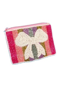 Fabriqué à la main nouveau Design fantaisie broderie imprimé animal perlé porte-monnaie avec oeuvre unique de perles de rocaille par Hiba Enterprises - Product Image 5