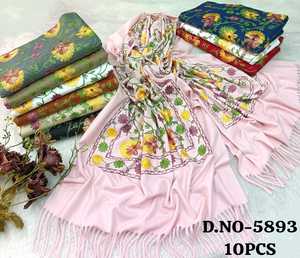 Women’s Viscose <b>Shawls</b> Printed Paisley Floral Design Lightweight Fringed <b>Wrap</b> Scarf for Fashion Wholesale - Product Image 3