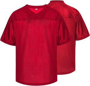 เสื้อฟุตบอลคอวี ผ้าตาข่าย แขนสั้น ระบายอากาศได้ดี เหมาะสำหรับทุกเพศทุกวัย ทรงปกติ ไซส์ใหญ่พิเศษ 100% สำหรับฤดูร้อน/ฤดูใบไม้ผลิ - Product Image 4
