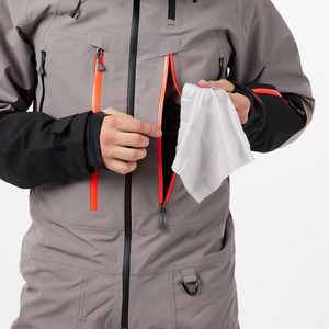 Combinaison de ski à capuche de haute qualité, bicolore, 220g polyester/nylon, fermeture éclair, design personnalisé, imperméable, respirante, très vendue - Product Image 3