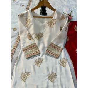 Magnifique ensemble de vêtements de fête indien et pakistanais, haut, palazzo, dupatta - Product Image 2