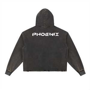 Sweat à capuche oversize bleu clair pour homme en coton molletonné avec logo imprimé sur le devant, style streetwear décontracté pour l'automne - Product Image 6