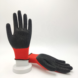 Linyi Factory 13G Polyester Liner Crinkle Latex Coated Working Safety Work Hand Industrial <b>Gloves</b> - Product Image 5