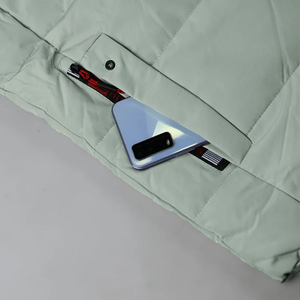 Veste matelassée à capuche pour homme, coupe-vent, color block, manteau d'hiver décontracté, coupe régulière, fermeture éclair, rembourrage en polyester - Product Image 4
