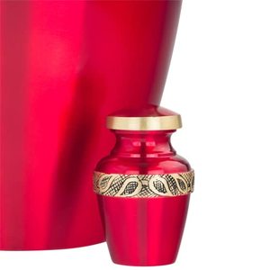 Majestic Brass <b>Keepsake</b> Cremation Urn <b>Memorial</b> Ash Holder Featuring Decorative Threaded Closure And Refined Exterior Finish - Product Image 2