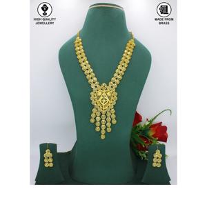 Collar y Pendientes de Moda para Mujer, Estilo Étnico Tradicional Chapado en Oro, Estilo Árabe, Dubai, Medio Oriente, África - Product Image 2