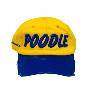 Yellow and <b>Navy</b> Blue <b>Baseball</b> <b>Cap</b> with 2024 Embroidery Two Tone Custom Stitched Lettering Sports Hat Casual Streetwear Headwear - Product Image 1