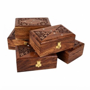 Wholesale Handcrafted Sheesham Wooden Jewelry Box Multi-Compartment <b>Storage</b> Organizer Vintage Solid Wood Trinket Chest For <b>Rings</b> - Product Image 2
