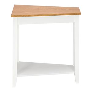 Tavolino da Salotto Semplice e Irregolare in Colore Noce Chiaro e Bianco 20,3 X 40 X 60 X 61cm per Arredamento Soggiorno - Product Image 6