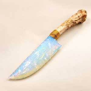 Vente en gros de dague décorative artisanale en opalite œil de chat avec manche en résine, ornement en cristal - Product Image 3