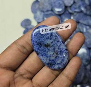 Lote de Cabujones de Jaspe Azul con Manchas, 100% Naturales, Gemas de Jaspe con Manchas Pulimentadas, Cabujones Sueltos para Joyería, Piedras con Patrones Únicos - Product Image 1