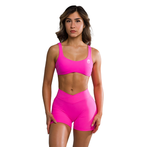 Sujetador deportivo sin costuras con tirantes para mujer, soporte medio, para yoga, fitness, gimnasio, entrenamiento, ropa deportiva elástica, OEM - Product Image 1