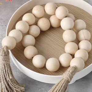 Guirlande de perles de citrouille en bois rustique écologique pour la décoration de la maison et les cadeaux de Thanksgiving, guirlande artisanale pour la table - Product Image 6